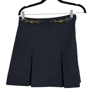 Tory Burch horse bit pleated mini skirt size 0